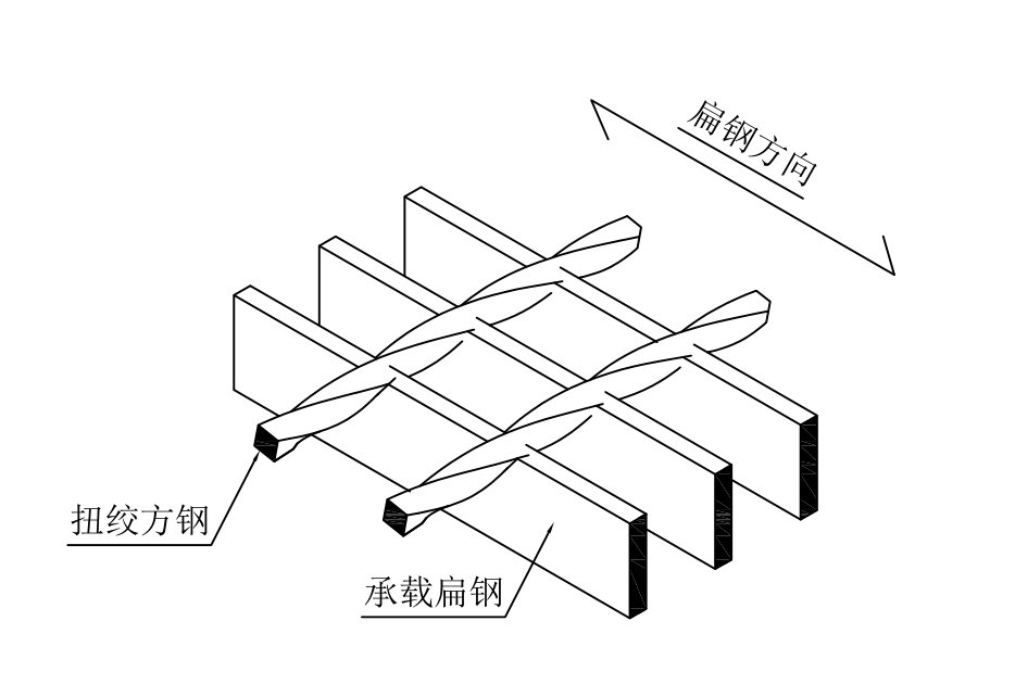 钢格板结构示意图